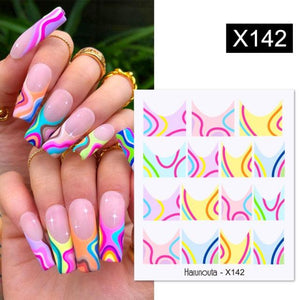 Spring Simple Green Theme Water Decal Sticker Flower Leaf Tree Summer Slider For Manicuring Nail Art Watermarks Art Decoration Manicure Tools Nail Watermark Decals iridescent Decoration Nail Self-Adhesive Decals Nail Stickers Water Transfer Fresh Nail