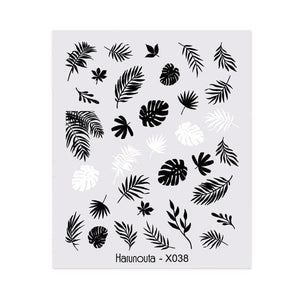 Spring Simple Green Theme Water Decal Sticker Flower Leaf Tree Summer Slider For Manicuring Nail Art Watermarks Art Decoration Manicure Tools Nail Watermark Decals iridescent Decoration Nail Self-Adhesive Decals Nail Stickers Water Transfer Fresh Nail