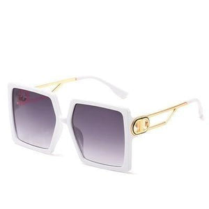 Square Oversized Sunglasses for Women Men Flat Top Fashion Shades Big Frame Sunglasses For Women With Hollow Glasses & New Legs Fashionable Sunglasses For Men & Women