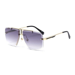 Square Sunglasses for Men Classic Oversized Sun Glasses Men And Women New Fashionable Street Snap Style New Frameless Sunglasses New Popular Square Shape Sunglasses For Men & Women