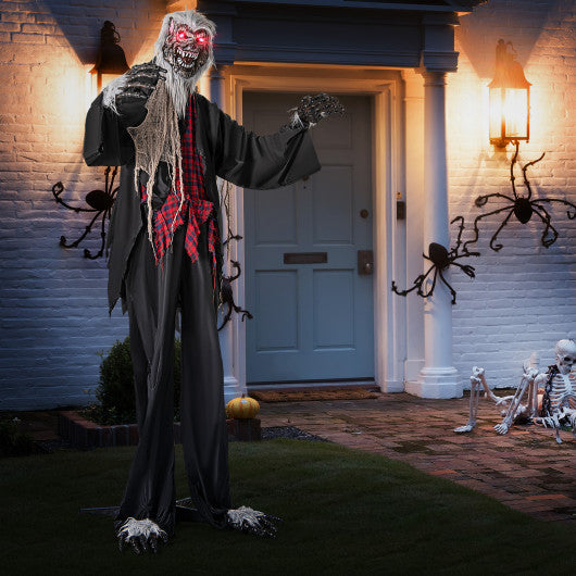 8.2 FT Standing Animatronic Werewolf with Howling Sounds  Red Flashing Eyes and Poseable Arms