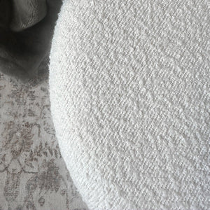 Stowaway Chic Boucle Ottomans, Set of Two