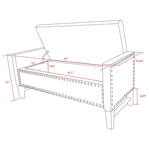 Columbus Velvet Storage Bench
