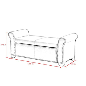 Noah PU Leather Storage Bench