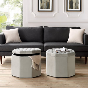 Nova Octagon Storage Ottoman