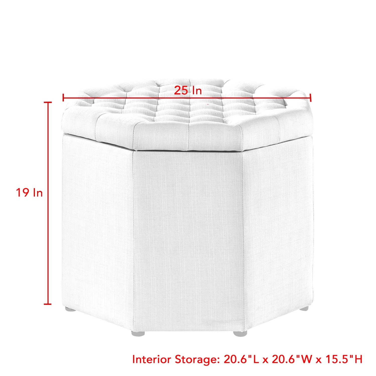 Nova Octagon Storage Ottoman