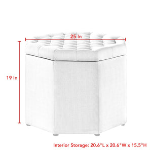 Nova Octagon Storage Ottoman