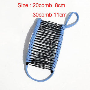 Stretch Banana Clip Double Side Lazy Women Hair Comb Easy Thick Curly Hair Styling Tool Ponytail Mohawk Bun Maker Accessories For Curly Hair Women
