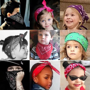 Stunning Print Bandana Hair Bands For Girls ,Women And Kids Unisex Square Scarf Turban Headband Hair Accessories
