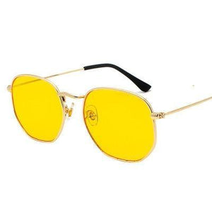 Stylish Small Round Polarized Sunglasses for Men Women Sunglasses For Hexagon Shape Sunglasses New Women Sunglasses In Metal Colorful Frame Glasses Eyewear For Men Women