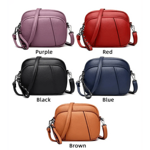 Stylish Soft Leather Women's Cross-body Bags Shoulder Bag Small Casual with Detachable Adjustable Strap Large Capacity