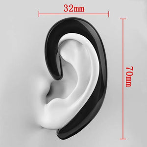 Stylish Unique Design Bone Conduction Earphone Wireless Bluetooth 4.2 Sports Stereo Headset For Laptop Ear Hook Ear Buds Lightweight Waterproof Earpiece For Business