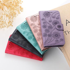 Stylish Wallet  Flip Cover Embossing Credit Cards Slot Pockets PU Leather Wallet Cover For Xiaomi Redmi Note 9 7 8 Pro 9A 7A 9C 8T 6 Leather Flip Book Case For Red MI 11 Note 10 9T 5 9S Po co X3 NFC M3 M4 4X Cover