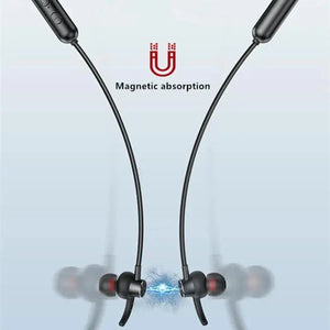 Stylish  Wireless Bluetooth Earphones Magnetic Sports Running Headset IPX5 Waterproof  Noise Cancelling Stereo Magnetic Earphones With Mic For Workout Running Gym