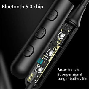Stylish  Wireless Bluetooth Earphones Magnetic Sports Running Headset IPX5 Waterproof  Noise Cancelling Stereo Magnetic Earphones With Mic For Workout Running Gym