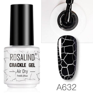 Stylish Women Gel Nail Polish Multi Color Manicure Set UV Led Tehnology Elegant Fashion Design Crack Effect