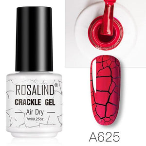Stylish Women Gel Nail Polish Multi Color Manicure Set UV Led Tehnology Elegant Fashion Design Crack Effect