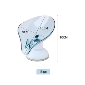 Suction Cup Soap Dish Holder Leaf-Shape Self-Draining Soap Saver Box Not Punched for Shower Bathroom Kitchen Soap Dishes Sponge Container with Suction Cup Leaf Shape Self Draining for Bathroom Kitchen Sink
