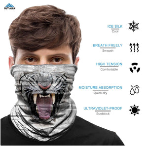 Summer Animal Bandana Neck Gaiter Tube Scarf Buff Party Halloween Half Mask Face Shield Sport Headband Balaclava Seamless Magic Head Scarf Breathable Bandana Turban Outdoor Hiking Quick-Dry Sweat Absorbing Scarves Multifunction Beanie Hat