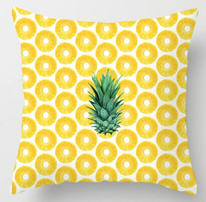 Summer Fashion Fresh Yellow Cute Pillows Case Geometry Yellow Pillow Case Cushion Cover Polyester Pillowcase Floral Cushion Case Modern Decorative Pillows For Bed Sofa Couch 45x45CM