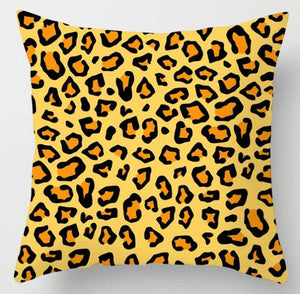 Summer Fashion Fresh Yellow Cute Pillows Case Geometry Yellow Pillow Case Cushion Cover Polyester Pillowcase Floral Cushion Case Modern Decorative Pillows For Bed Sofa Couch 45x45CM