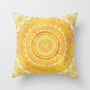 Summer Fashion Fresh Yellow Cute Pillows Case Geometry Yellow Pillow Case Cushion Cover Polyester Pillowcase Floral Cushion Case Modern Decorative Pillows For Bed Sofa Couch 45x45CM