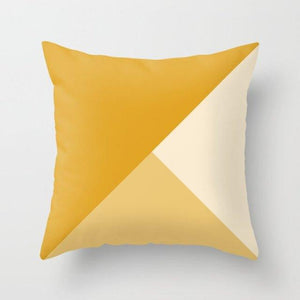 Summer Fashion Fresh Yellow Cute Pillows Case Geometry Yellow Pillow Case Cushion Cover Polyester Pillowcase Floral Cushion Case Modern Decorative Pillows For Bed Sofa Couch 45x45CM