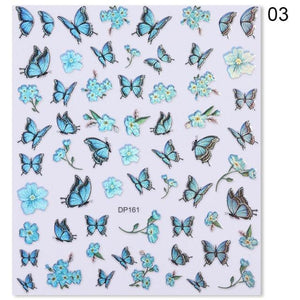 Summer Glitter Nail Decals Stickers Gold Black White Leaf Manicuring Foils Geometric Slider Nail Art Adhesive Decor Adhesive 3D Wave Design Decoration for Women Girls Art Stickers Decal Decoration Metallic Curve Strip Line Nail Decor