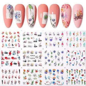 Summer Glitter Nail Decals Stickers Gold Black White Leaf Manicuring Foils Geometric Slider Nail Art Adhesive Decor Adhesive 3D Wave Design Decoration for Women Girls Art Stickers Decal Decoration Metallic Curve Strip Line Nail Decor