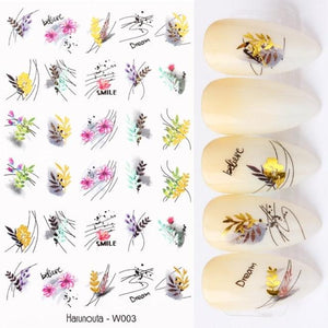 Summer Glitter Nail Decals Stickers Gold Black White Leaf Manicuring Foils Geometric Slider Nail Art Adhesive Decor Adhesive 3D Wave Design Decoration for Women Girls Art Stickers Decal Decoration Metallic Curve Strip Line Nail Decor