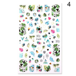 Summer Glitter Nail Decals Stickers Gold Black White Leaf Manicuring Foils Geometric Slider Nail Art Adhesive Decor Adhesive 3D Wave Design Decoration for Women Girls Art Stickers Decal Decoration Metallic Curve Strip Line Nail Decor