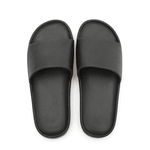 Summer Home Mens Slippers Simple Black White Shoes Non-Slip Bathroom Slides Flip Flops Indoor Women Slippers Soft Slides Slippers For Men Cloud Cushioned Slides Thick Non-Slip Pool Gym House Slipper