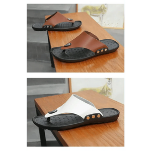 Summer Modern Design Men Flip-Flops For Beach Slippers Classic Brown Sandals Comfortable Casual Beach Outdoor Slippers For Men