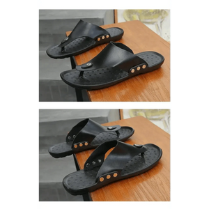 Summer Modern Design Men Flip-Flops For Beach Slippers Classic Brown Sandals Comfortable Casual Beach Outdoor Slippers For Men
