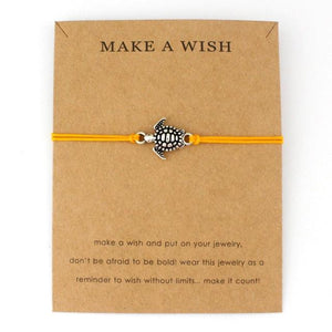 Summer Style Adjustable Jewelry Make a Wish Silver Sea Turtles Charm Women Men Bracelets Beach Sea Turtles Rope String Bracelets Anklets Family Handmade Adjustable Turtle String Bracelet For Women Kids