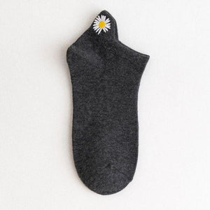 Summer Women's Socks Cute Flower Socks Simple Solid Color Socks Women's Long Socks Funny Breathable Socks For Men And Women