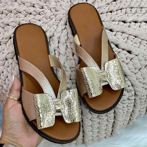 Summer Women Slippers Cute Butterfly-Knot Casual Sandals Lady Slides Flats Slip-On Women Shoes Butterfly Slippers Soft Bottom Comfy Sandals Bathroom Garden Casual Slippers Open-Toe Breathable Travel Shoes