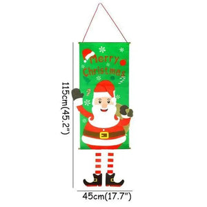 Super Cute Merry Christmas Decorations For Home Ornaments Garland New Year Xmas Door Decor Hanging Cloth Gifts