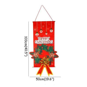 Super Cute Merry Christmas Decorations For Home Ornaments Garland New Year Xmas Door Decor Hanging Cloth Gifts