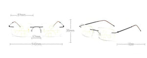 Super Light Multifocal Progressive Reading Glasses For Men And Women Anti Blue Light Near Far Sight Eyewear For Men And Women Rimless Progressive Multifocus Reading Glasses Blue Light Blocking No Line Multifocal Computer Readers for Women Men