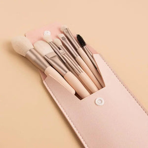 Super Luxury Quality Amazing 8Pcs Mini Travel Portable Soft Makeup Brushes Set Cosmetic Powder Eye Shadow Foundation Blush Blending Beauty Make Up Brush Tool