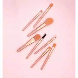Super Luxury Quality Amazing 8Pcs Mini Travel Portable Soft Makeup Brushes Set Cosmetic Powder Eye Shadow Foundation Blush Blending Beauty Make Up Brush Tool
