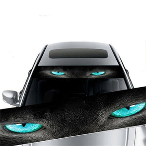 Super Personality Windshield Sticker Car Front Windshield Sticker Stereo Car Stickers Front File Stickers Car Front Rear Sun Strip Visor Vinyl Decal Windshield Cast Film 3D Stickers Decor Front Creative Eyes Skull Sticker For Car Auto Decorative Stickers