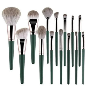 Super Quality 14Pcs Makeup Brushes Set Cosmetic Foundation Powder Blush Eye Shadow Lip Blend Wooden Make Up Brush Tool Kit