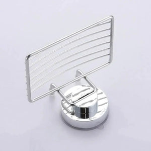Super Strong Vacuum Suction Cup Soap Holder Drain Stainless Steel Wall-Mounted Soap Dish Shower Box Dish Punch-Free Bathroom Accessories Bathroom Soap Dish Holder Shower Soap Dish Saver Tray Bar Soap Sponge Holder for Shower Bathroom And Kitchen