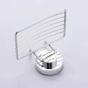 Super Strong Vacuum Suction Cup Soap Holder Drain Stainless Steel Wall-Mounted Soap Dish Shower Box Dish Punch-Free Bathroom Accessories Bathroom Soap Dish Holder Shower Soap Dish Saver Tray Bar Soap Sponge Holder for Shower Bathroom And Kitchen