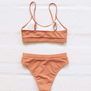 Swimwear Women Swimsuit Push Up Bikinis Fashion Women's Solid Color Bikini Pad Swimwear Swimsuit Beachwear Set Triangle Bikini Bathing Suits