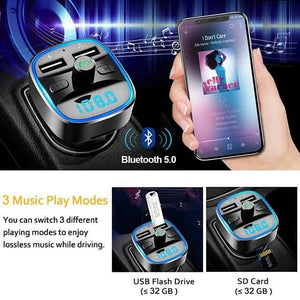 T25 Bluetooth 5.0 Car FM Transmitter