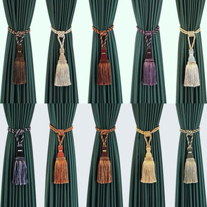Tassel Curtain Tiebacks Home Decoration Handmade Curtain Holders Clips Hanging Balls Curtain Accessories Curtain Tie backs Curtain Handmade Tiebacks Decorative Curtain Holdbacks With Tassel
