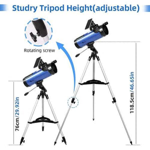 Telescope for Beginner 114mm Aperture 500mm AZ Mount Astronomical Reflector
